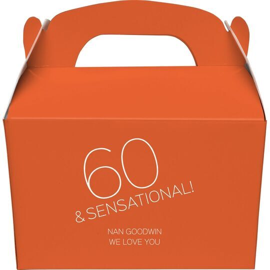 60 and Sensational Gable Favor Boxes